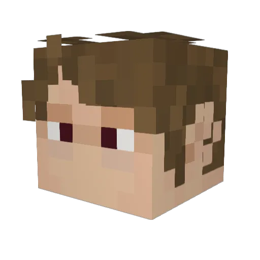 Pacmanalex007 Minecraft avatar head, 3D render