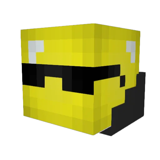 Pacmanbr Minecraft avatar head, 3D render
