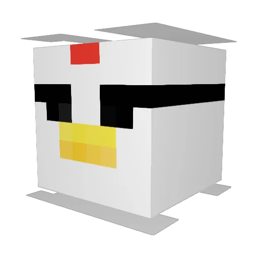 PacoBM_11 Minecraft avatar head, 3D render