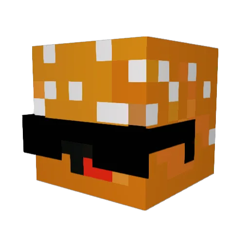 PacoEnVelo Minecraft avatar head, 3D render