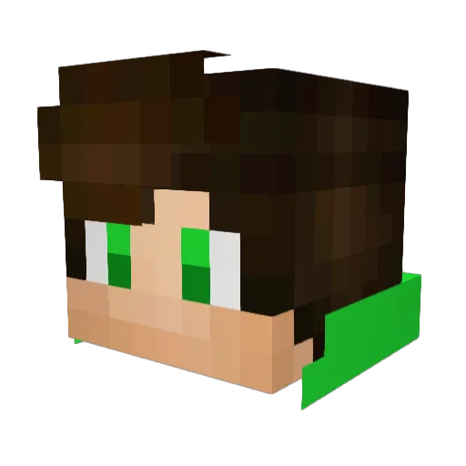 PacoHeredia__ Minecraft avatar head, 3D render
