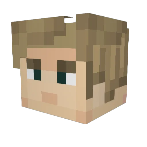 PacoPixon00 Minecraft avatar head, 3D render
