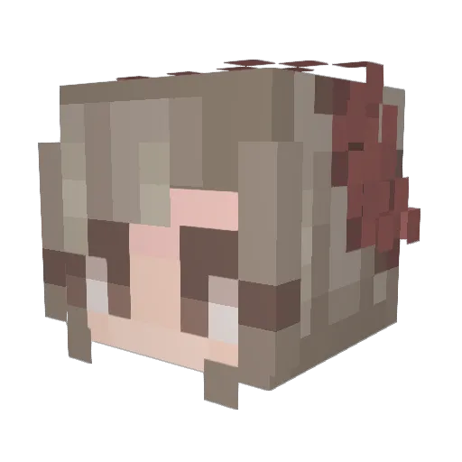 PacoTac0 Minecraft avatar head, 3D render