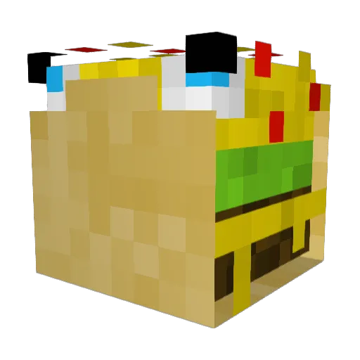 PacoTakero Minecraft avatar head, 3D render