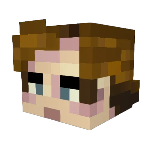 Paco_Webos Minecraft avatar head, 3D render