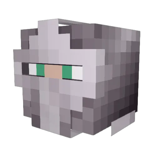 Pacofy Minecraft avatar head, 3D render
