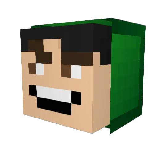 Pacoi_R Minecraft avatar head, 3D render