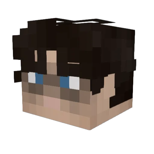 Pacoihy Minecraft avatar head, 3D render