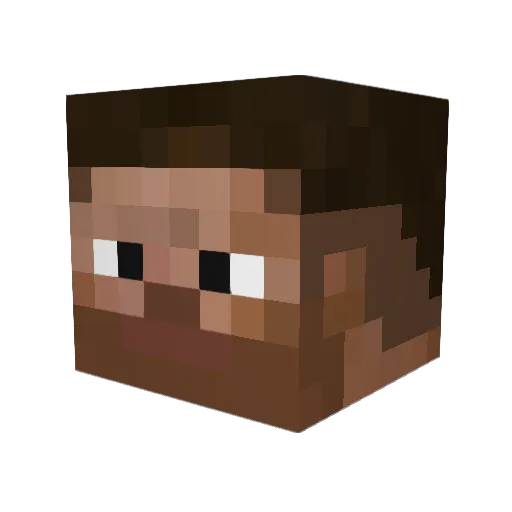 Pacote1 Minecraft avatar head, 3D render