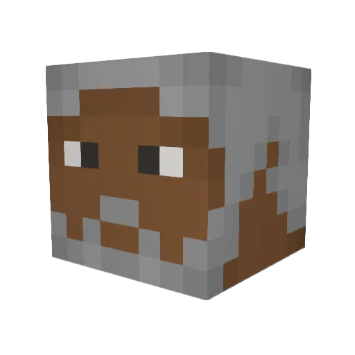 Pactastic Minecraft avatar head, 3D render
