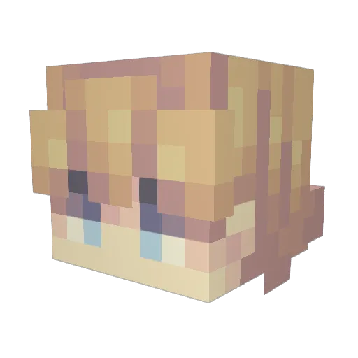 PacuxD Minecraft avatar head, 3D render