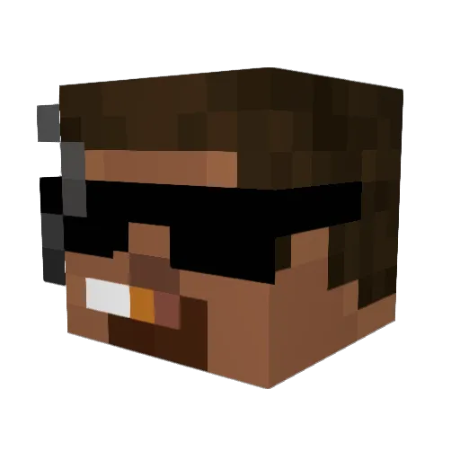 Paczeksligma Minecraft avatar head, 3D render
