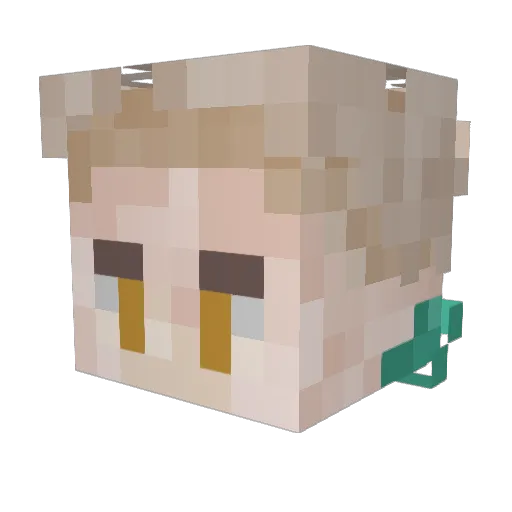 Padaluster Minecraft avatar head, 3D render