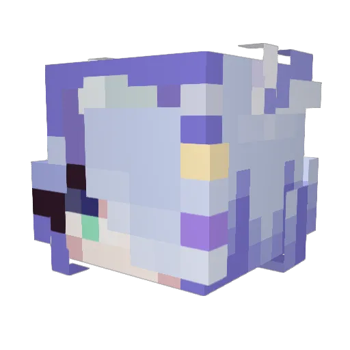 PadangRiceGuy Minecraft avatar head, 3D render