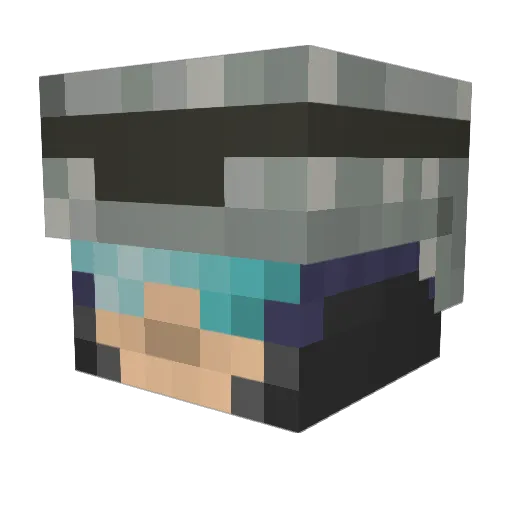 Paddben Minecraft avatar head, 3D render