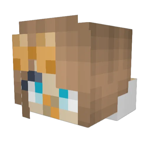 PaddedSisSakura Minecraft avatar head, 3D render