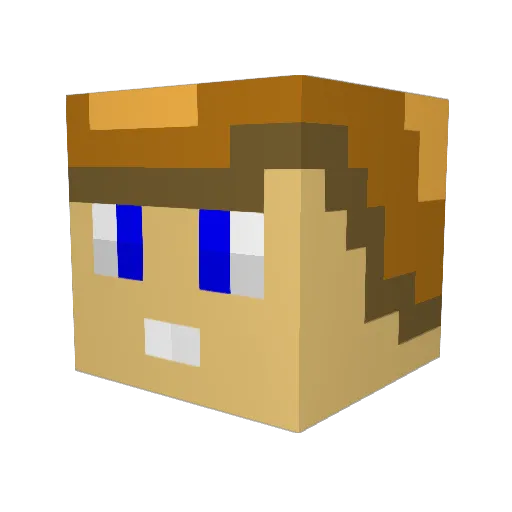 Paddi099 Minecraft avatar head, 3D render