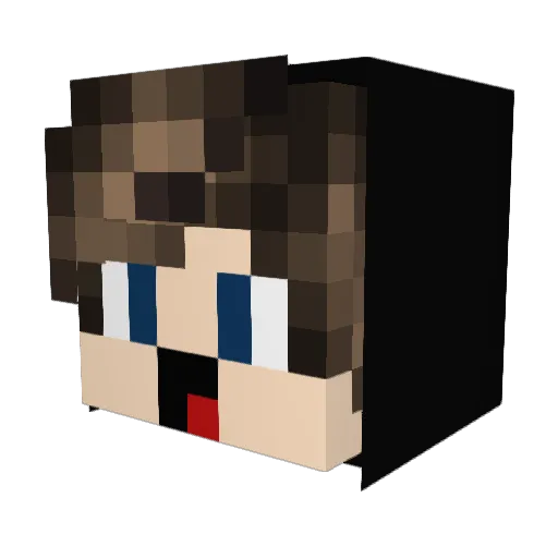 PadditheHero Minecraft avatar head, 3D render