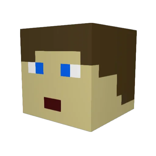 Paddy2510 Minecraft avatar head, 3D render