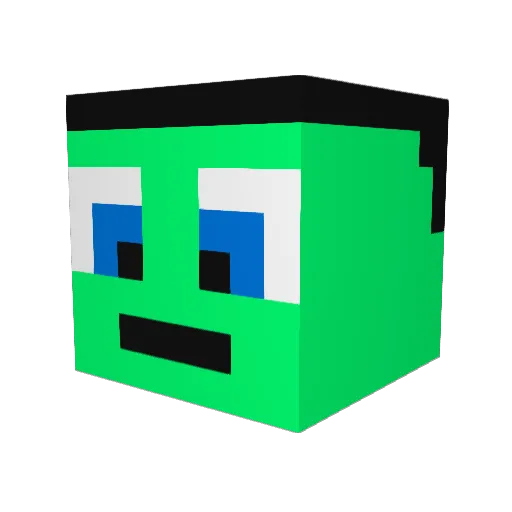 PaddyB123 Minecraft avatar head, 3D render
