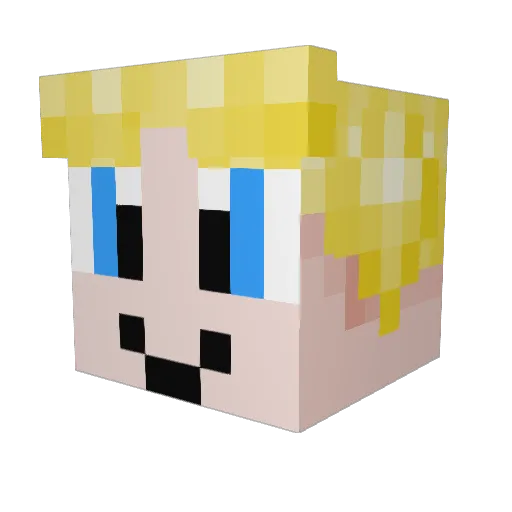 Pader94 Minecraft avatar head, 3D render