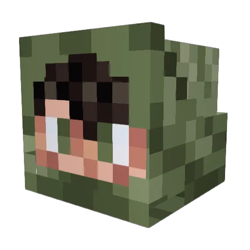 Padeyroo Minecraft avatar head, 3D render