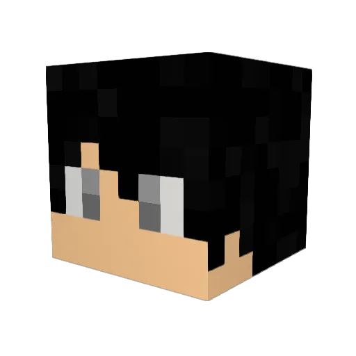 Padiilha Minecraft avatar head, 3D render