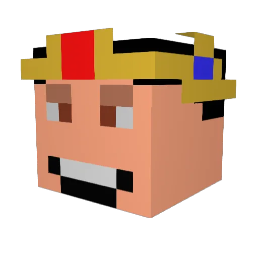 Padraicburke Minecraft avatar head, 3D render