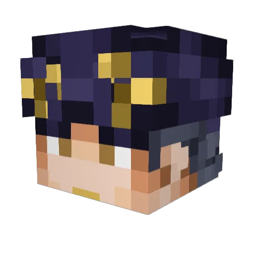 Padua_04 Minecraft avatar head, 3D render