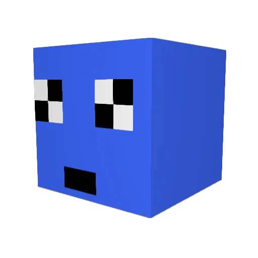 Paducas Minecraft avatar head, 3D render