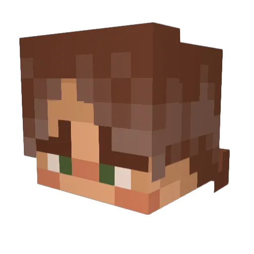 Paei1000 Minecraft avatar head, 3D render