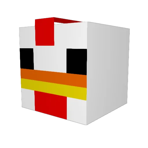 Paekaki Minecraft avatar head, 3D render