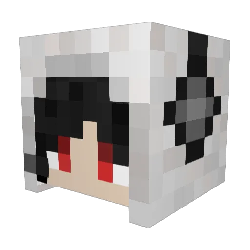 Paeonia520 Minecraft avatar head, 3D render