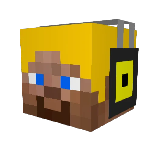 Paepie Minecraft avatar head, 3D render