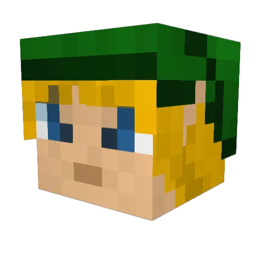 Paeschg Minecraft avatar head, 3D render