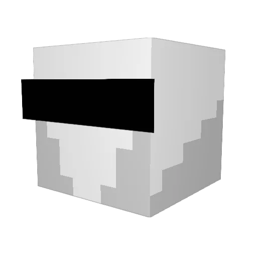 Paezuri Minecraft avatar head, 3D render