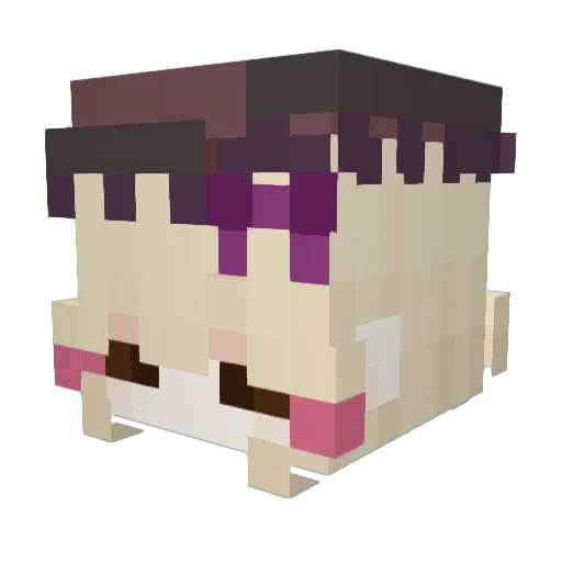 Pafele Minecraft avatar head, 3D render