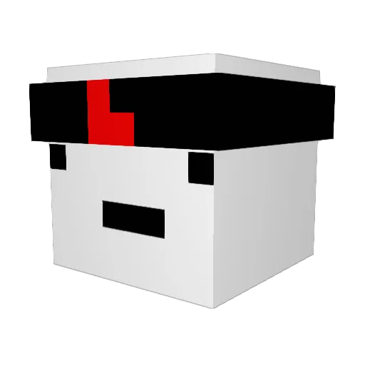 Pag1tko Minecraft avatar head, 3D render
