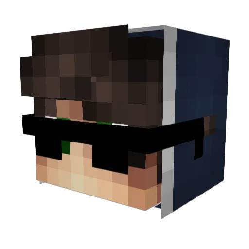 Pagaldray Minecraft avatar head, 3D render