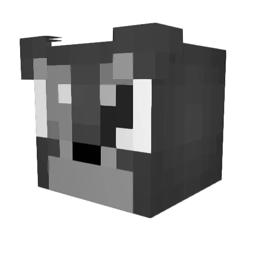 PaganiUtopia Minecraft avatar head, 3D render