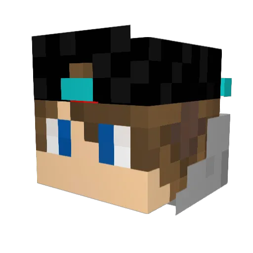 PageDown_DZN Minecraft avatar head, 3D render