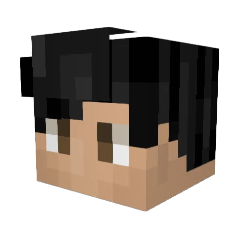 Pageant Minecraft avatar head, 3D render