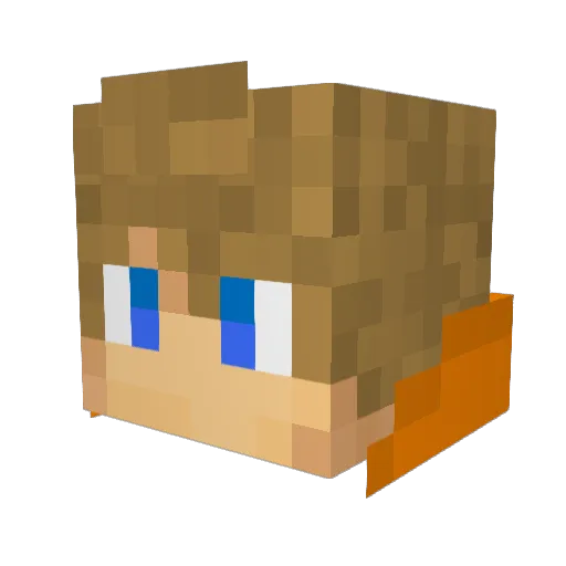 PageyMCL Minecraft avatar head, 3D render