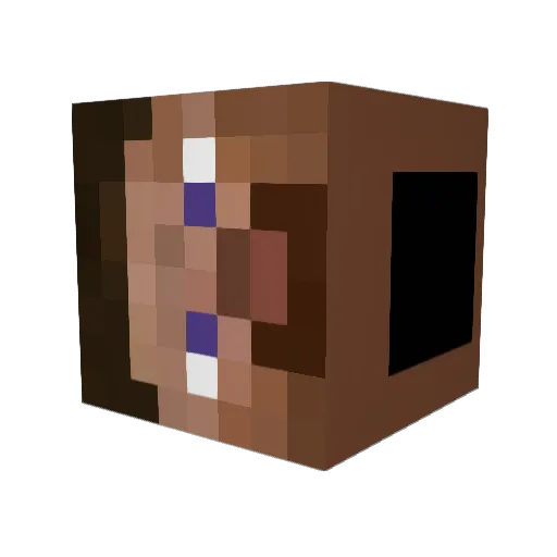 PaggyBants Minecraft avatar head, 3D render