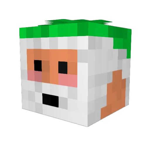 Pagina Minecraft avatar head, 3D render