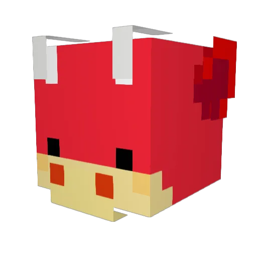 Pagul Minecraft avatar head, 3D render