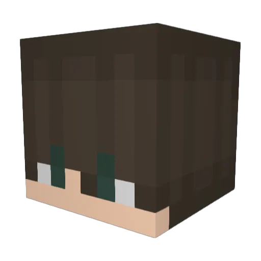 Pahndahh Minecraft avatar head, 3D render