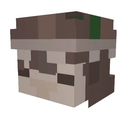 Pahunda Minecraft avatar head, 3D render