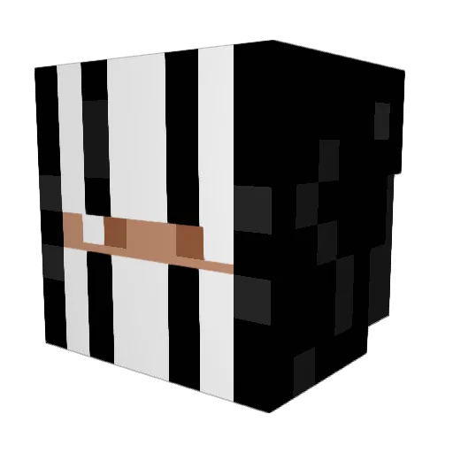 Pahvinkeitin Minecraft avatar head, 3D render
