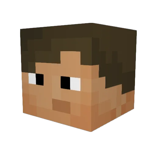 PaiBruno Minecraft avatar head, 3D render